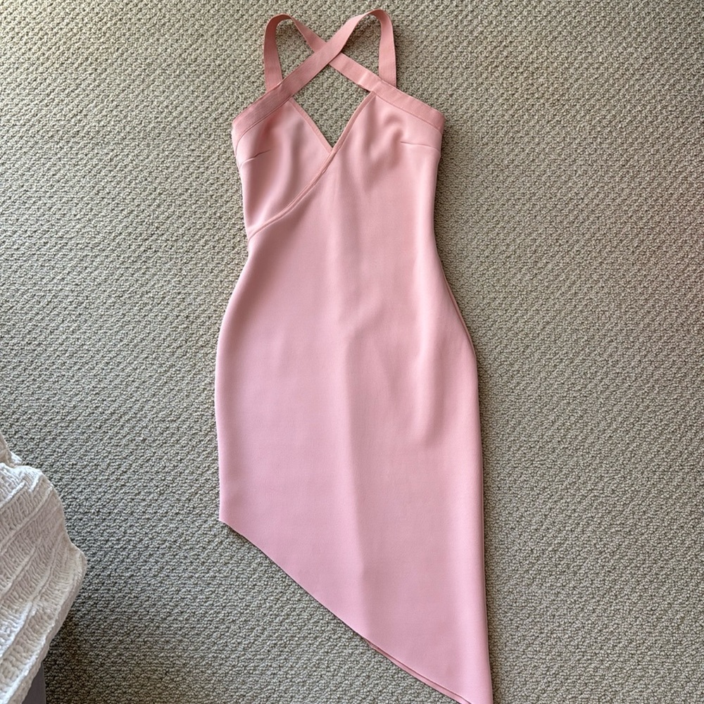 Bec & Bridge powder pink asymmetric dress size XS